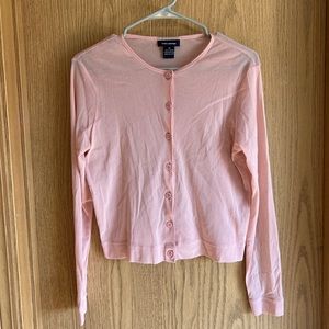 The Limited Pink Mesh Cardigan